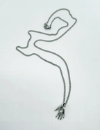 Dirty Pineapple EmojiHands pendant necklace silver Waving figure