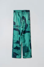Suitpants with body patchwork design in green
