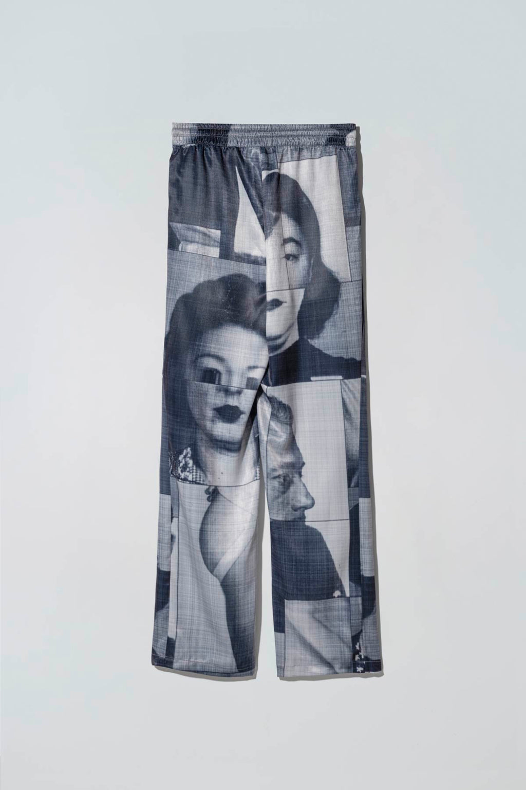 Suitpants with body patchwork design in grey