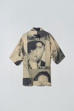 Black List Print Dazed Shirt Goldenrod