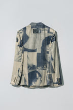 Liberty Suit in Black List Print Pale Goldenrod