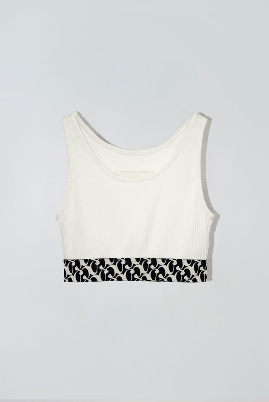 Loaf Crop Tank in Creamy White