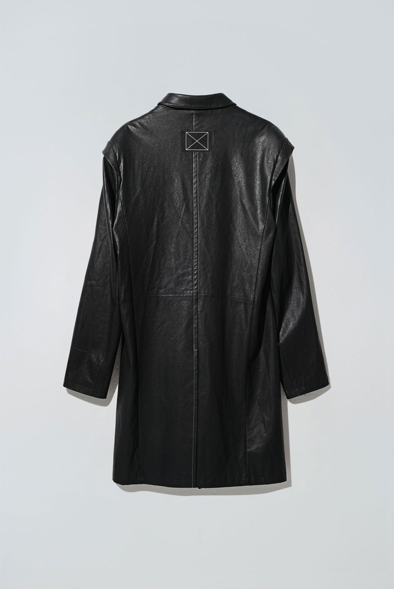 Mule Leather Coat Vintage Black