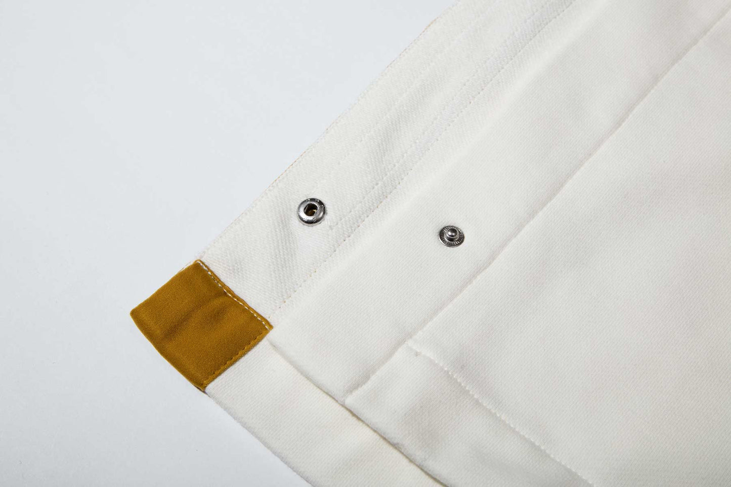 Mustard Yellow Stripe PJ Sweatpants White